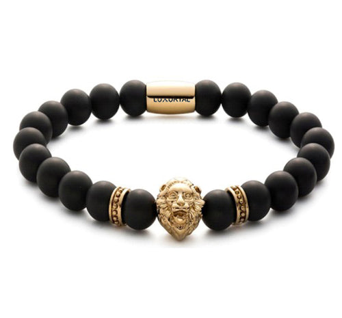 Golden Lion Head With Black Matte Luxury Design