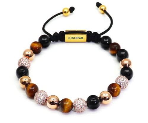 Tiger Eye & Black Onyx Stones Luxury Bracelet