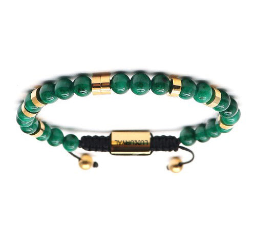 Golden Green Jade Lucky Bracelet