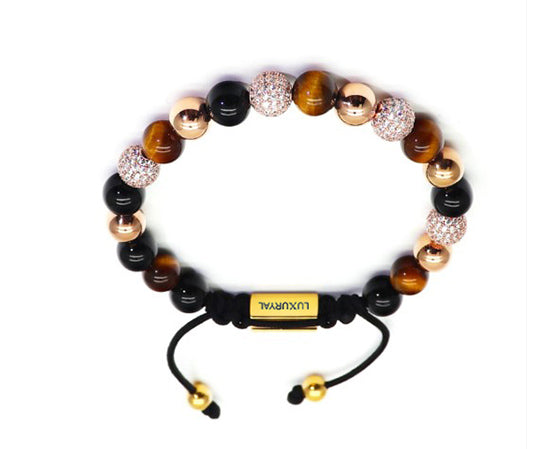 Tiger Eye & Black Onyx Stones Luxury Bracelet