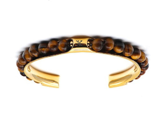 Luxury Tiger Eye Stones Bangle Bracelet