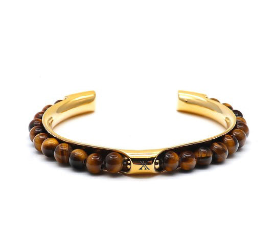 Luxury Tiger Eye Stones Bangle Bracelet