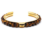 Luxury Tiger Eye Stones Bangle Bracelet