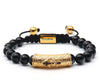 Golden Tube Luxury Design With Black Onyx Stones