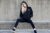 BLACK WITH GOLD EMBROIDERED HOODIE (REGULAR STYLE)