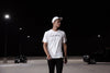 WHITE WITH BLACK LOGO LUXURIOUS T-SHIRT